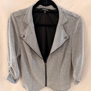 Torrid Black and White Patterned Blazer